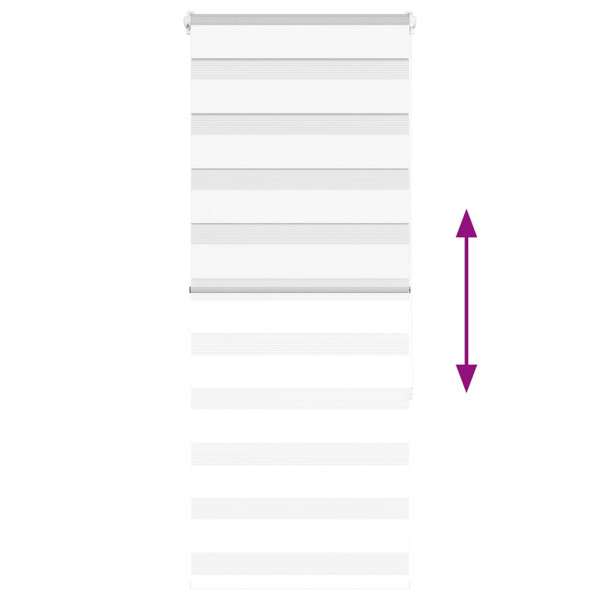 Estor cebra blanco 55x150 cm tejido ancho 50.9 cm poliéster M 5