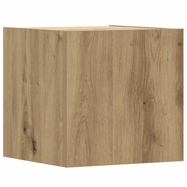 Mueble para TV de pared madera contrachapada artesanal 6 piezas M 4