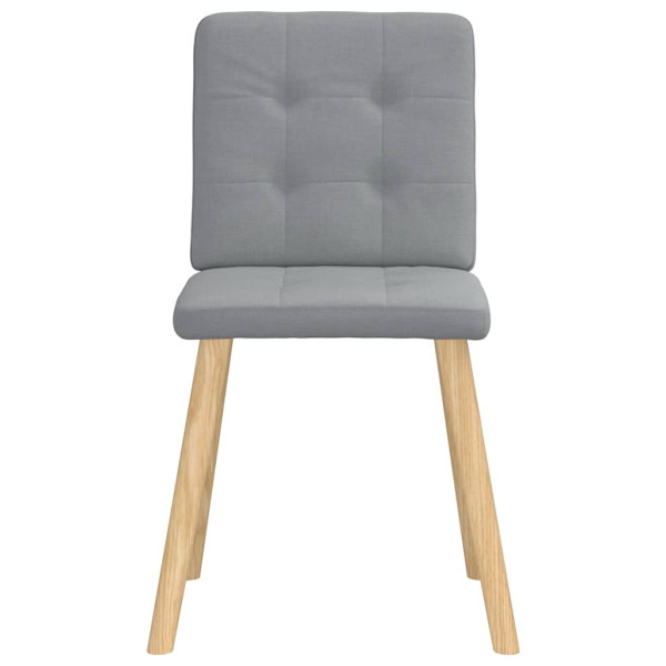 Cadeiras de jantar 4 pcs tecido cinzento-claro M 4