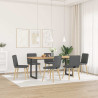 Cadeiras de jantar 6 pcs tecido cinzento-escuro 2