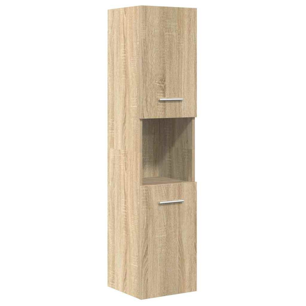 Juego de muebles de baño 5 pzas madera ingeniería roble Sonoma M 5