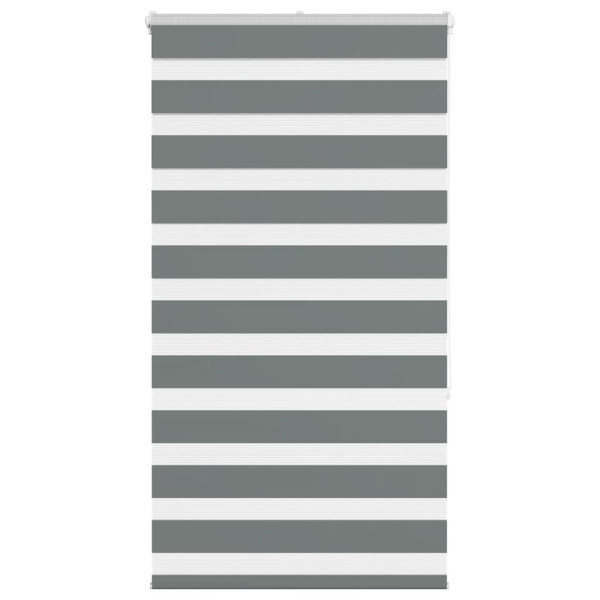 Estor cebra gris oscuro 80x150cm tejido ancho 75.9 cm poliéster D