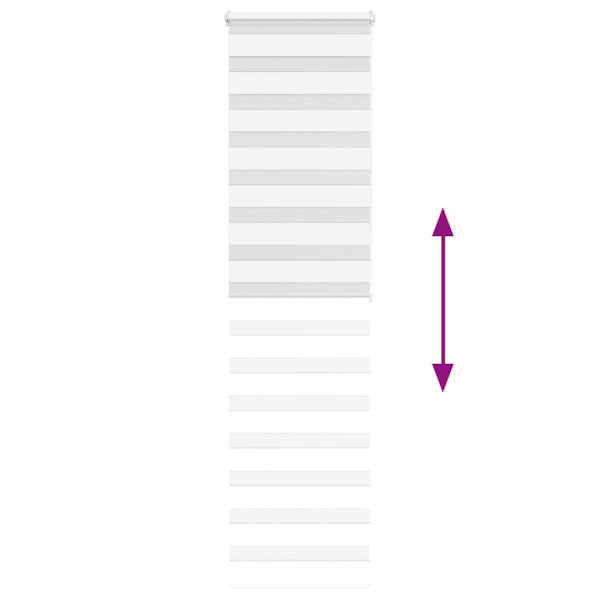 Estor cebra blanco 55x200 cm tejido ancho 50.9 cm poliéster M 5