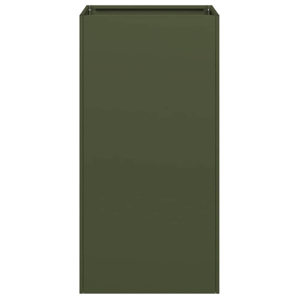 Vaso floreira 40x40x80 cm aço laminado a frio verde M 4