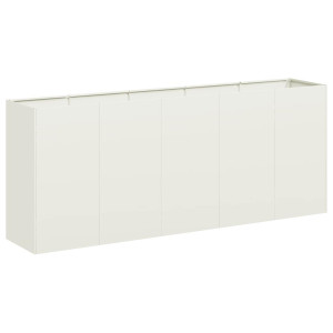 Vaso floreira 200x40x80 cm aço laminado a frio branco H
