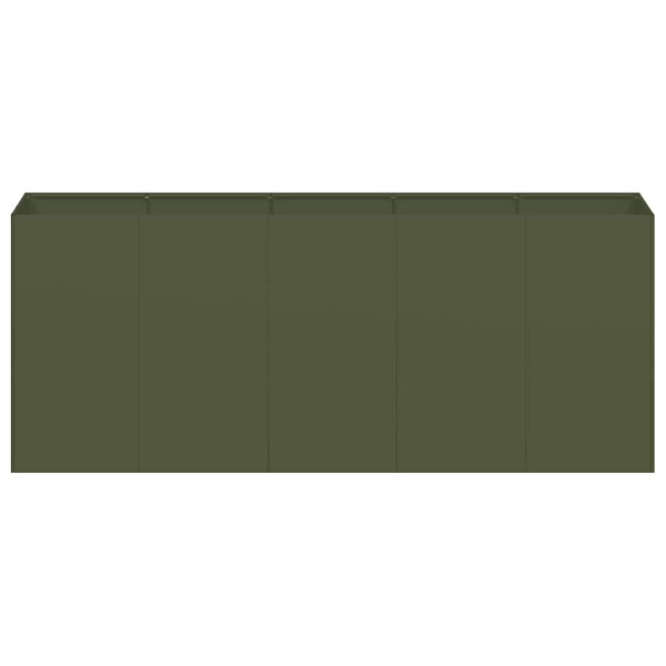 Vaso floreira 200x40x80 cm aço laminado a frio verde M 4