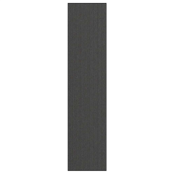 Felpudo a rayas negro y gris 115x500 cm D