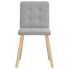 Sillas de comedor 6 uds tela gris nube 3