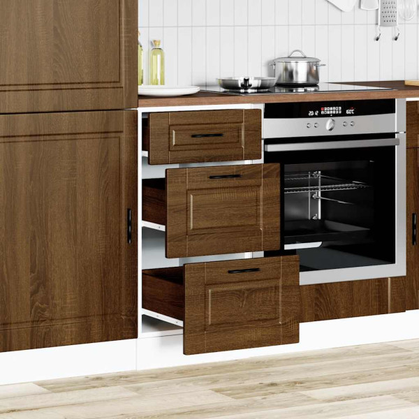 Mueble bajo de cocina porto roble marrón madera reconstituida M 3