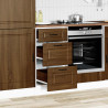 Mueble bajo de cocina porto roble marrón madera reconstituida 3