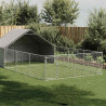 Caseta perros exterior con corral 7x3x1.9 m acero galvanizado 1