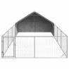 Canil exterior para cães com corredor 7x3x1.9 m aço galvanizado 3