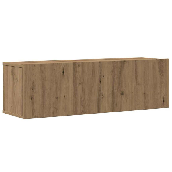 Mueble para TV de pared madera contrachapada artesanal 6 piezas M 4