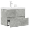 Set muebles de baño 2 piezas madera contrachapada gris hormigón 1