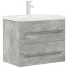 Set muebles de baño 2 piezas madera contrachapada gris hormigón 2