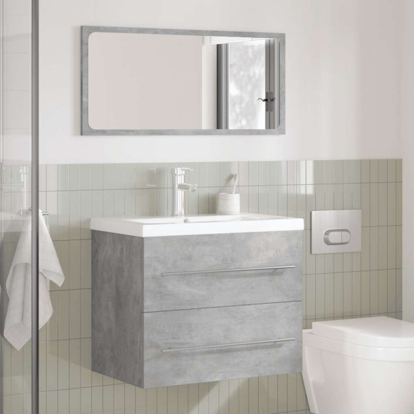 Set muebles de baño 2 piezas madera contrachapada gris hormigón M 3