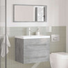 Set muebles de baño 2 piezas madera contrachapada gris hormigón 3