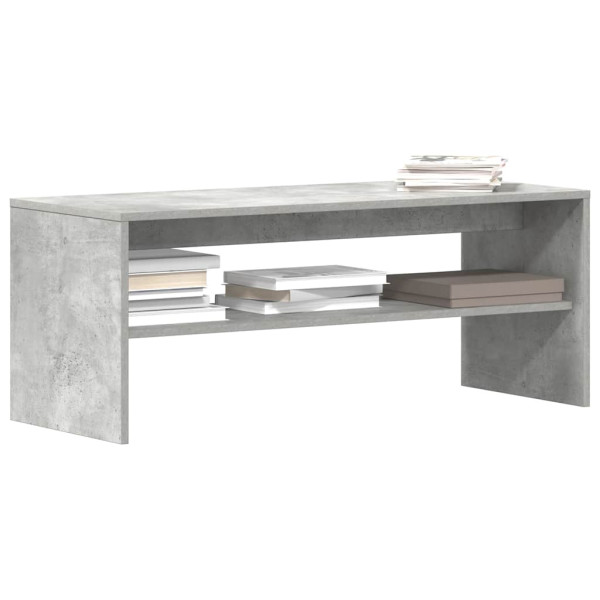 Mueble de TV madera contrachapada gris hormigón 100x40x40 cm D
