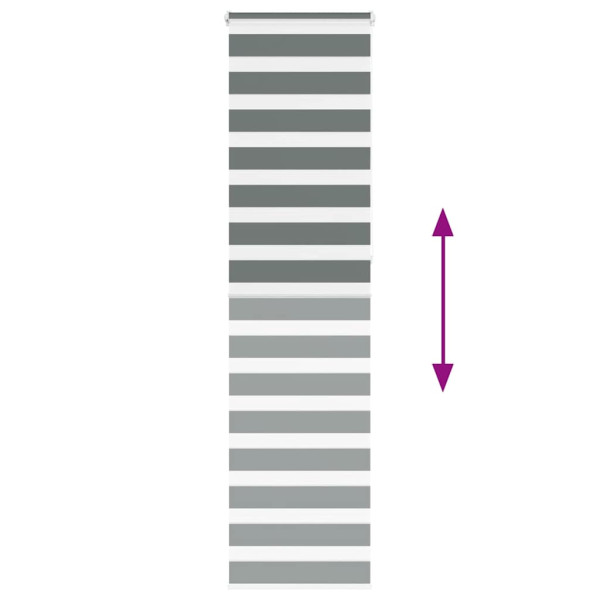 Estor cebra gris oscuro 60x230cm tejido ancho 55.9 cm poliéster M 5