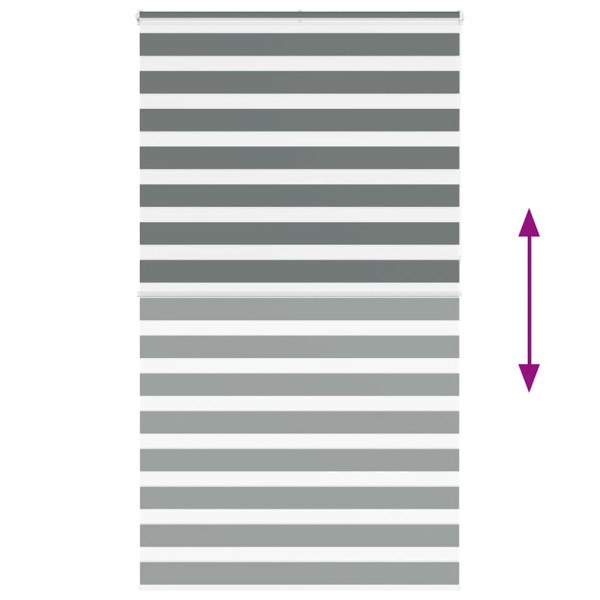 Estor cebra gris oscuro tejido ancho 125.9 cm poliéster M 5