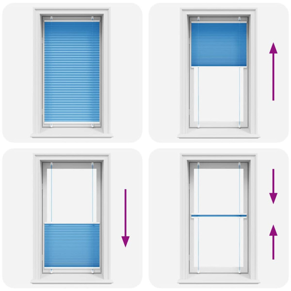 Estor Plisado azul 70x100 cm Tela Ancho 69.4 cm Poliéster M 5