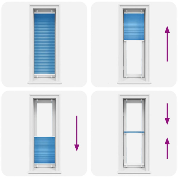 Estor Plisado azul 50x150 cm Tela Ancho 49.4 cm Poliéster M 5