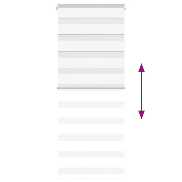 Estor cebra blanco 65x100 cm tejido ancho 60.9 cm poliéster M 5