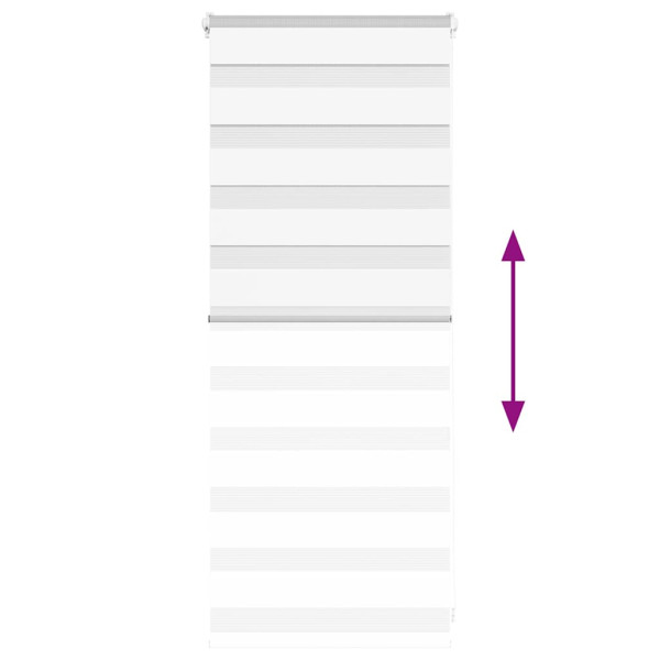 Estor cebra blanco 55x100 cm tejido ancho 50.9 cm poliéster M 5