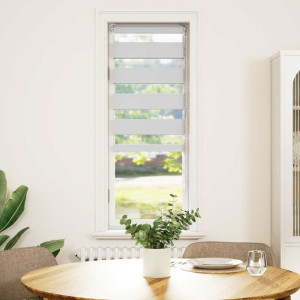 Estor cebra blanco 40x150 cm tejido ancho 35.9 cm poliéster H