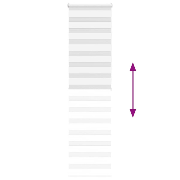 Estor cebra blanco 65x200 cm tejido ancho 60.9 cm poliéster M 5
