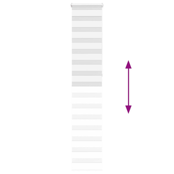 Estor cebra blanco 40x230 cm tejido ancho 35.9 cm poliéster M 5