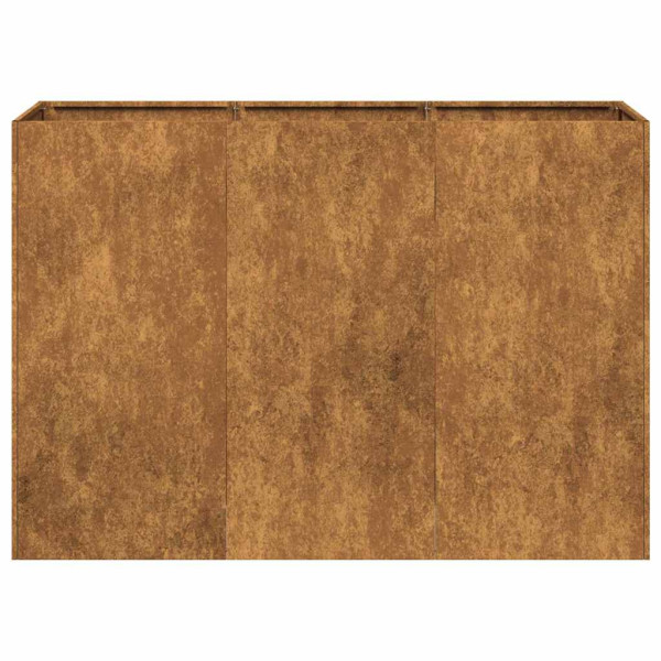 Jardinera oxidada 120x40x80 cm acero corten M 5