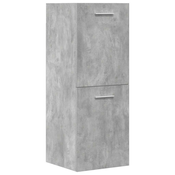 Juego muebles de baño 4 pzas madera contrachapada gris hormigón M 5