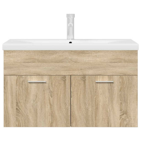 Mueble de baño con lavabo incorporado y grifo roble Sonoma M 4