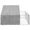 Caseta perros exterior con corral 3x3x1.9 m acero galvanizado 4
