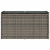 Banco de almacenaje con cojín gris 100 cm ratán sintético 4
