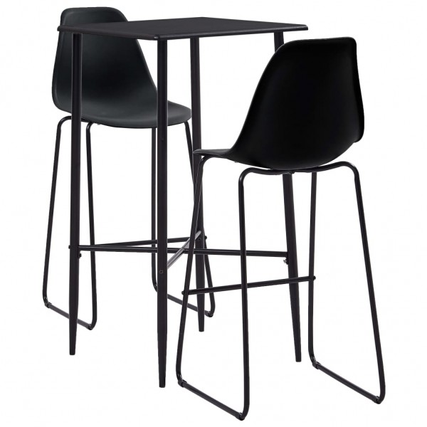 3 pcs conjunto de bar plástico preto D
