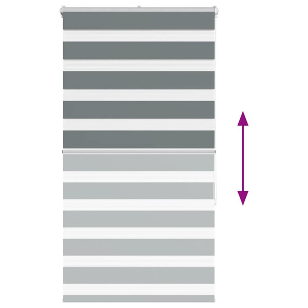 Estor cebra gris oscuro 85x150cm tejido ancho 80.9 cm poliéster M 5