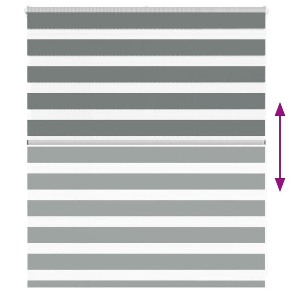 Estor cebra gris oscuro tejido ancho 115.9 cm poliéster M 5