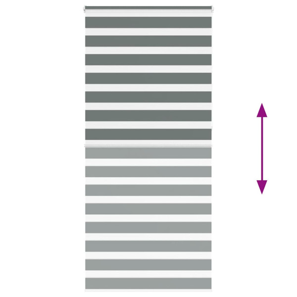 Estor cebra gris oscuro 95x230cm tejido ancho 90.9 cm poliéster M 5