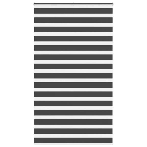 Estor cebra negro 130x200 cm tejido ancho 125.9 cm poliéster D