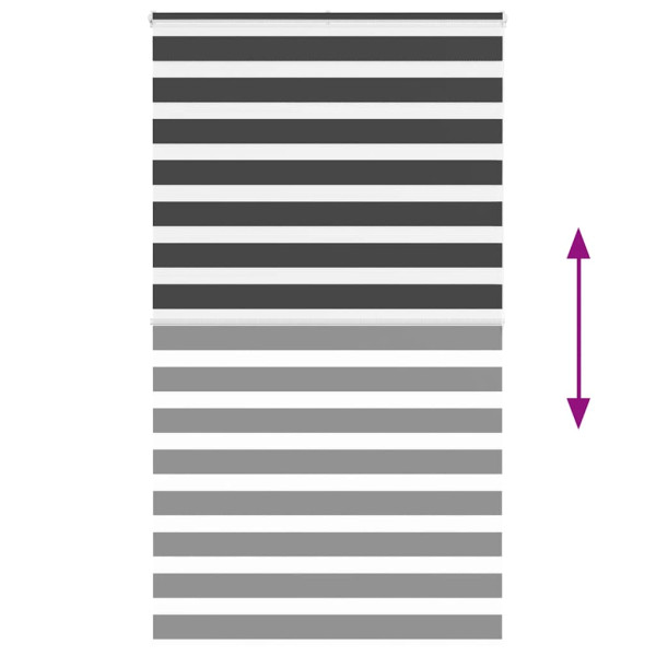 Estor cebra negro 120x200 cm tejido ancho 115.9 cm poliéster M 5