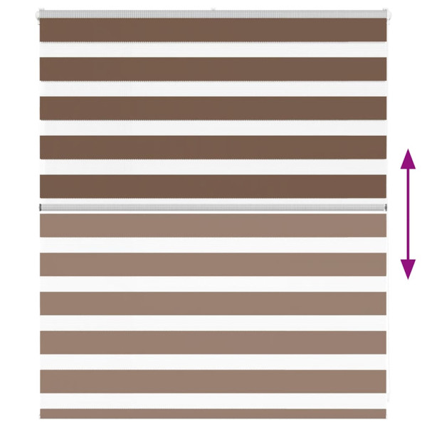 Estor cebra marrón 120x100 cm tejido ancho 115.9 cm poliéster M 5