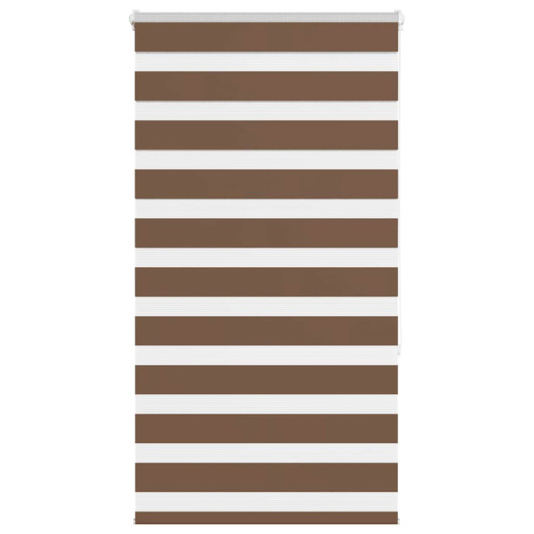 Estor cebra marrón 85x150 cm tejido ancho 80.9 cm poliéster D