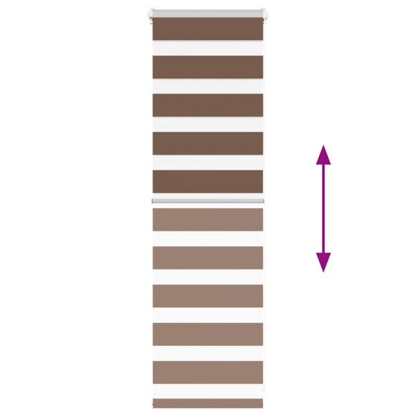 Persiana zebra marrom 40x100 cm largura tecido 35,9 cm poliéster M 5