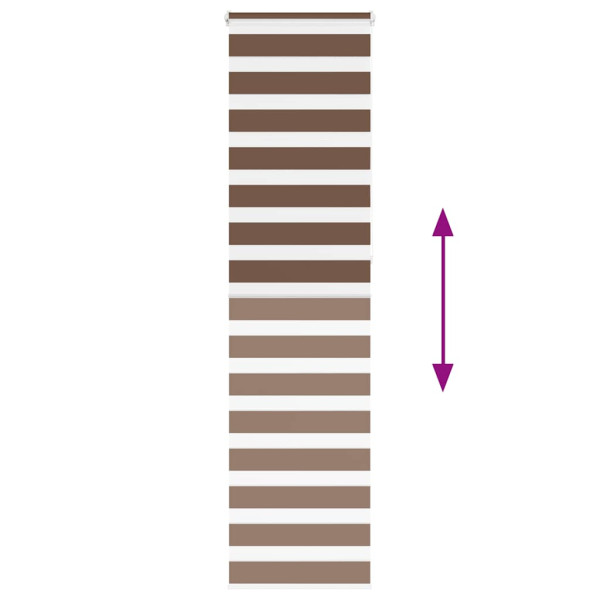 Estor cebra marrón 60x230 cm tejido ancho 55.9 cm poliéster M 5