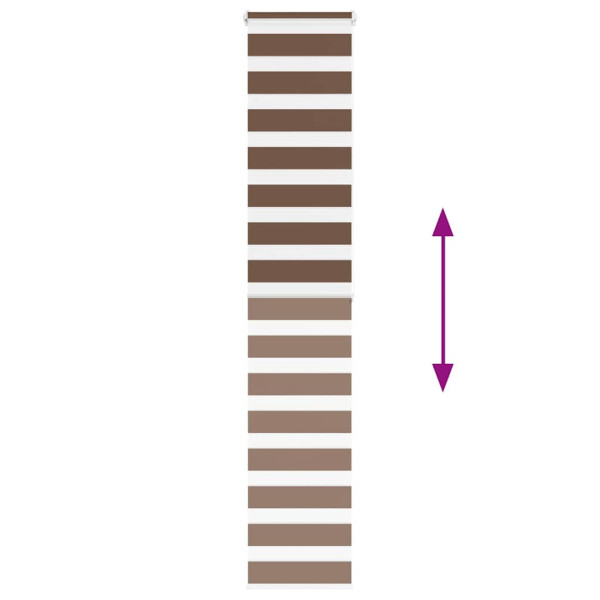Estor cebra marrón 50x200 cm tejido ancho 45.9 cm poliéster M 5