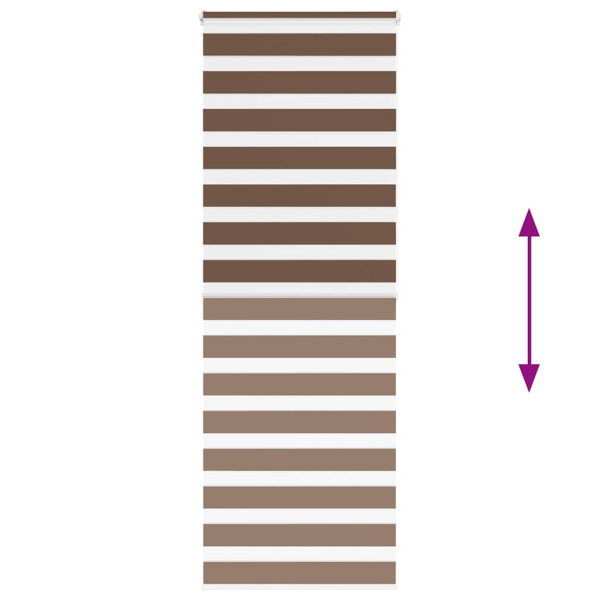 Estor cebra marrón 85x200 cm tejido ancho 80.9 cm poliéster M 5