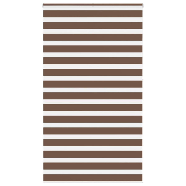 Estor cebra marrón 130x230 cm tejido ancho 125.9 cm poliéster D