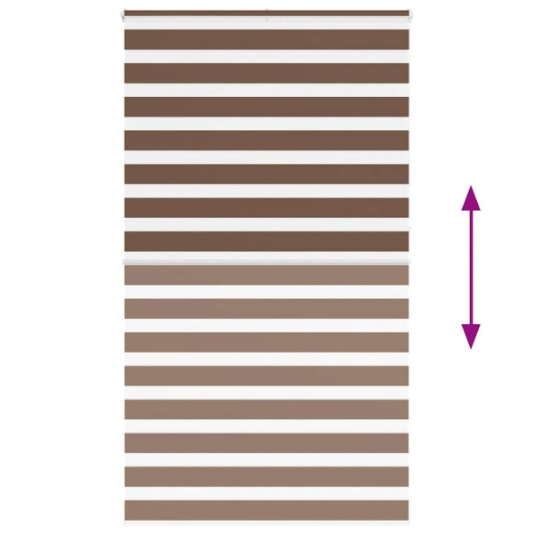 Estor cebra marrón 130x230 cm tejido ancho 125.9 cm poliéster M 5
